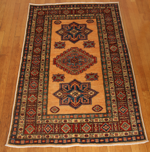 Kazak style wool carpet