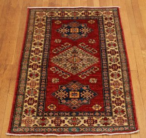 Kazak style wool carpet