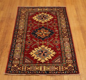 Kazak style wool carpet