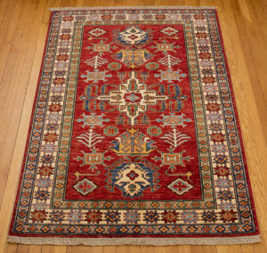 Kazak style wool carpet