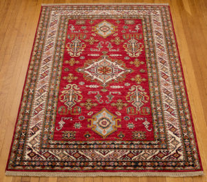 Kazak style wool carpet