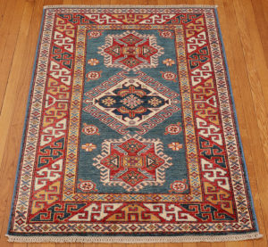 Kazak style wool carpet