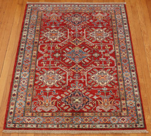 Kazak style wool carpet