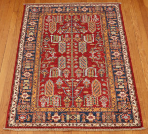 Kazak style wool carpet