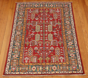 Kazak style wool carpet