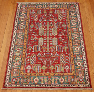 Kazak style wool carpet