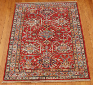 Kazak style wool carpet