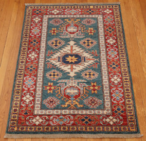 Kazak style wool carpet