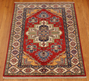 Kazak style wool carpet
