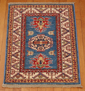 Kazak style wool carpet