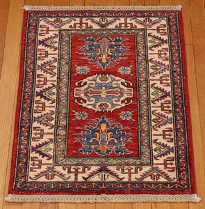 Kazak style wool carpet