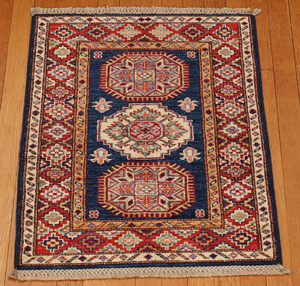 Kazak style wool carpet