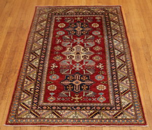 Kazak style wool carpet